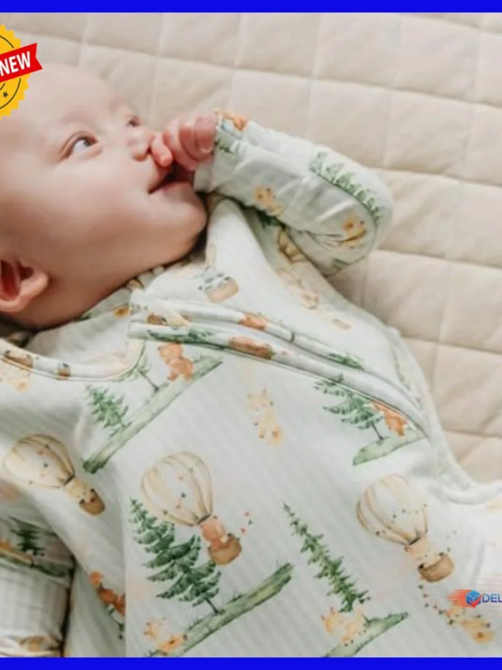 Bamboo Sleep Bag 0-6mo 1.5 TOG Sleeveless Stretch Fabric